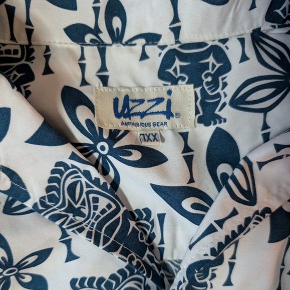Uzzi Men's short-sleeved Hawaiian shirt size XXL - Picture 6 of 6